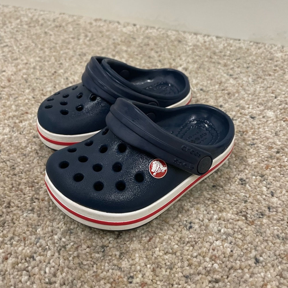 Crocs Bayaband Toddler Clogs in Navy